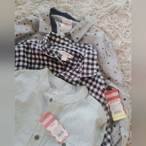 Cat & Jack Youth Button Down Shirt Lot SZ 14/16 Multi Colored Long Sleeve NWT